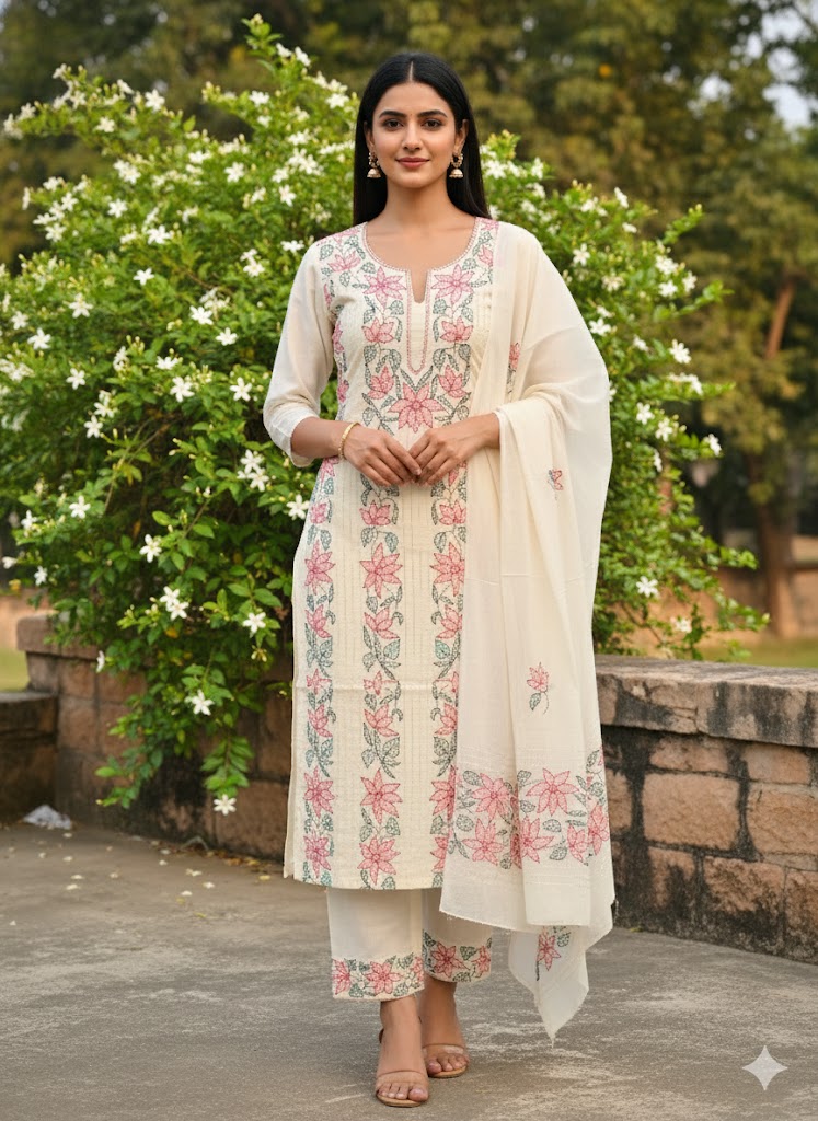 Chikonwala's Exclusive Hand Embroidered Fulkari Dress