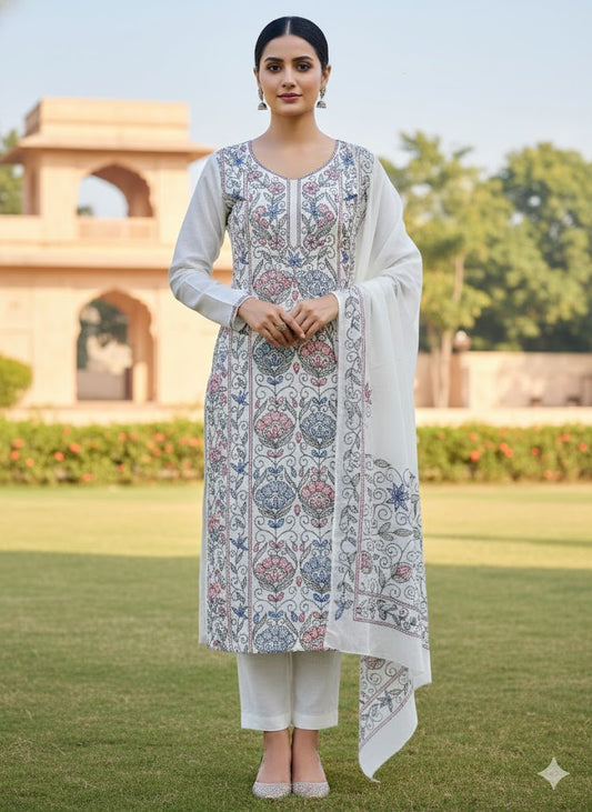 Chikonwala's Exclusive Hand Embroidered Fulkari Dress