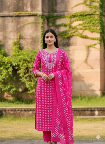 Chikonwala's Exclusive Hand Embroidered Fulkari Dress