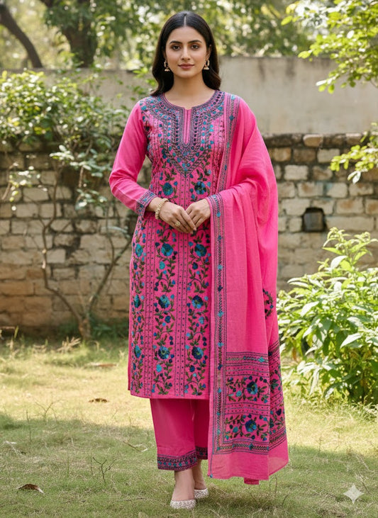 Chikonwala's Exclusive Hand Embroidered Fulkari Dress