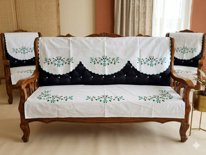 Hand Embroidered Sofa Cover (3+1+1 Seater)