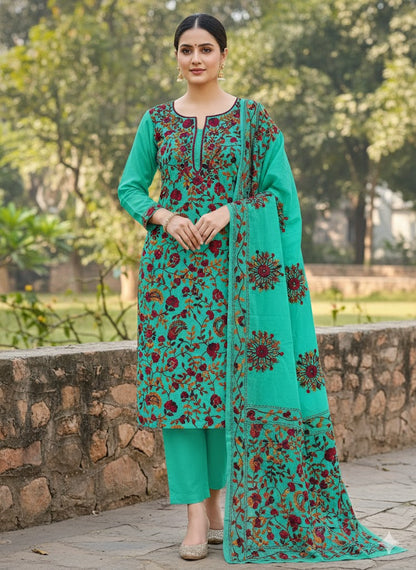 Chikonwala's Exclusive Hand Embroidered Fulkari Dress