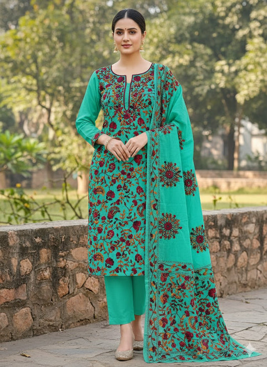 Chikonwala's Exclusive Hand Embroidered Fulkari Dress