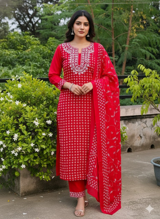 Chikonwala's Exclusive Hand Embroidered Fulkari Dress