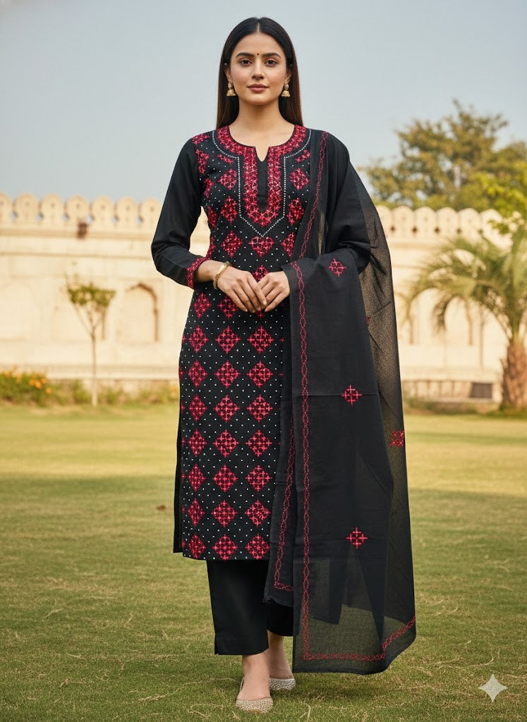 Chikonwala's Exclusive Hand Embroidered Bedding Dress Material