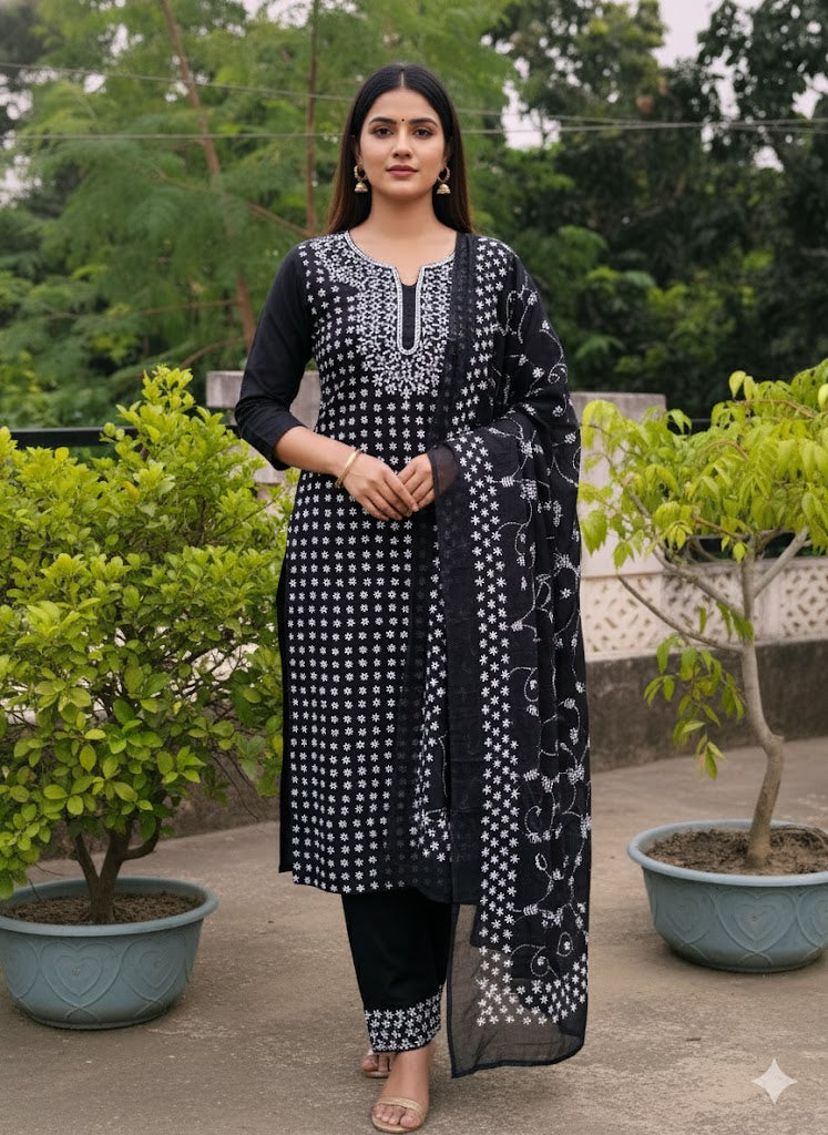 Chikonwala's Exclusive Hand Embroidered Fulkari Dress