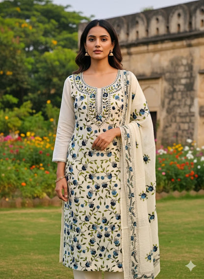 Chikonwala's Exclusive Hand Embroidered Fulkari Dress