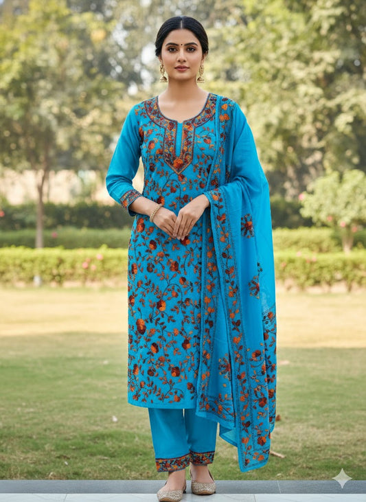 Chikonwala's Exclusive Hand Embroidered Fulkari Dress