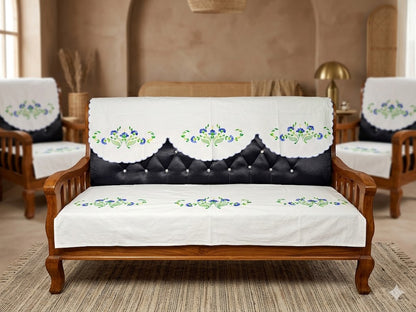 Hand Embroidered Sofa Cover (3+1+1 Seater)