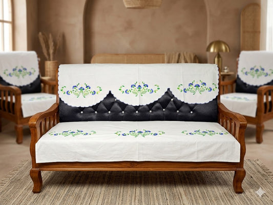 Hand Embroidered Sofa Cover (3+1+1 Seater)