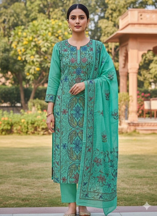 Chikonwala's Exclusive Hand Embroidered Fulkari Dress