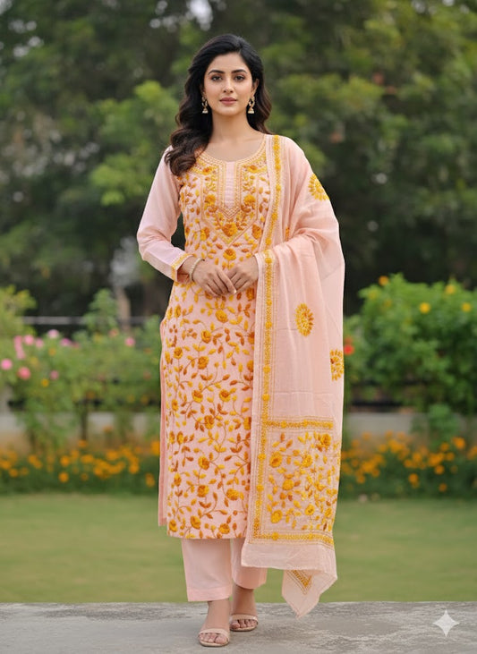 Chikonwala's Exclusive Hand Embroidered Fulkari Dress