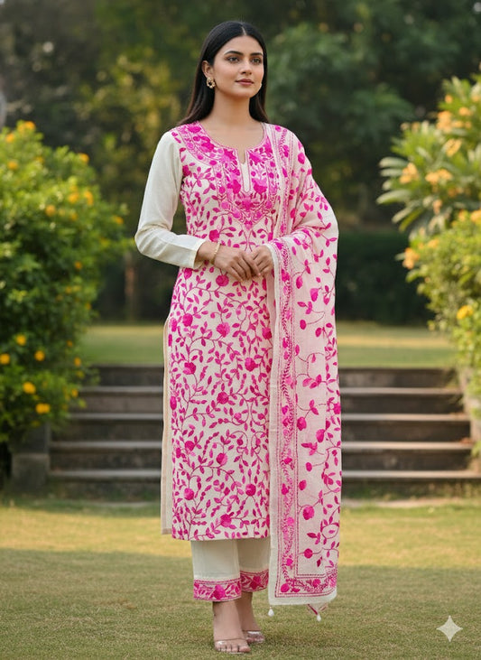 Chikonwala's Exclusive Hand Embroidered Fulkari Dress