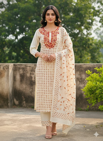 Chikonwala's Exclusive Hand Embroidered Fulkari Dress