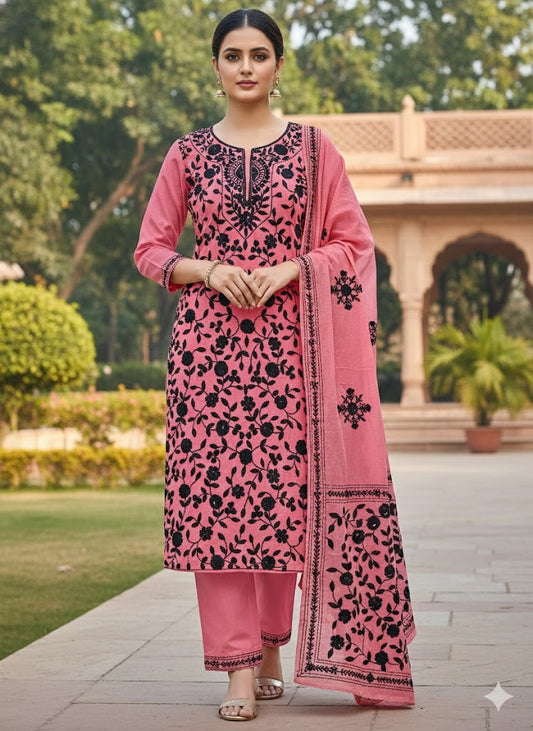 Chikonwala's Exclusive Hand Embroidered Fulkari Dress