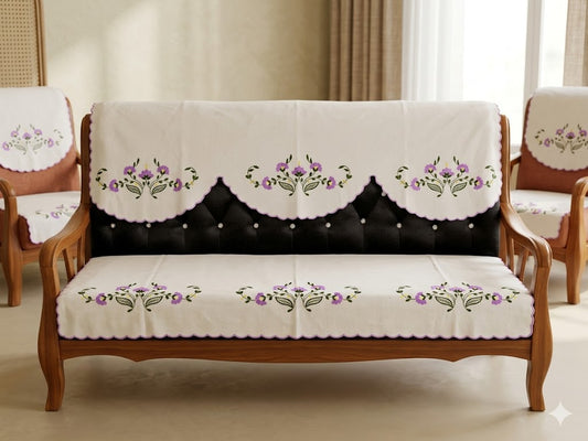 Hand Embroidered Sofa Cover (3+1+1 Seater)