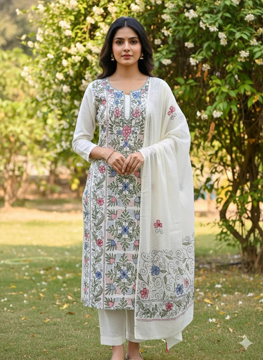Chikonwala's Exclusive Hand Embroidered Fulkari Dress