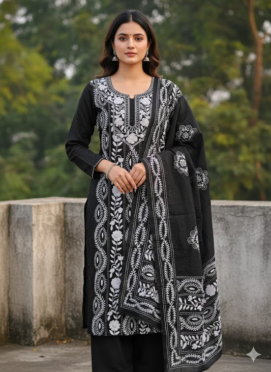 Chikonwala's Exclusive Hand Embroidered Fulkari Dress