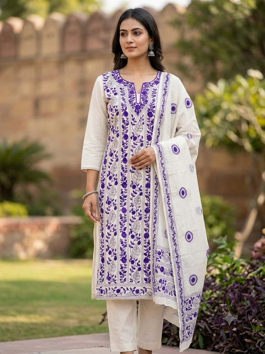 Chikonwala's Exclusive Hand Embroidered Fulkari Dress