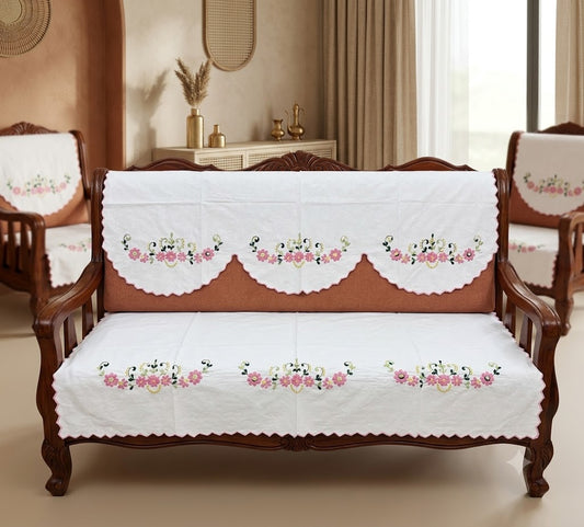 Hand Embroidered Sofa Cover (3+1+1 Seater)
