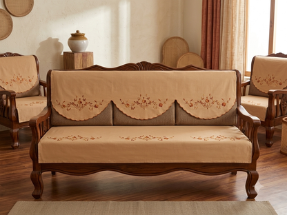 Hand Embroidered Sofa Cover (3+1+1 Seater)