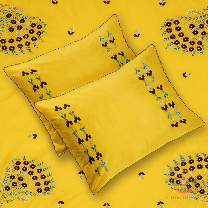 Chikonwala's Hand Embroidered Cotton Bedsheet